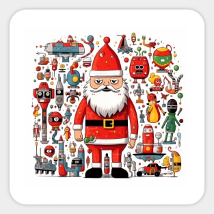 Santa Claus & Cyberpunk 12 Sticker